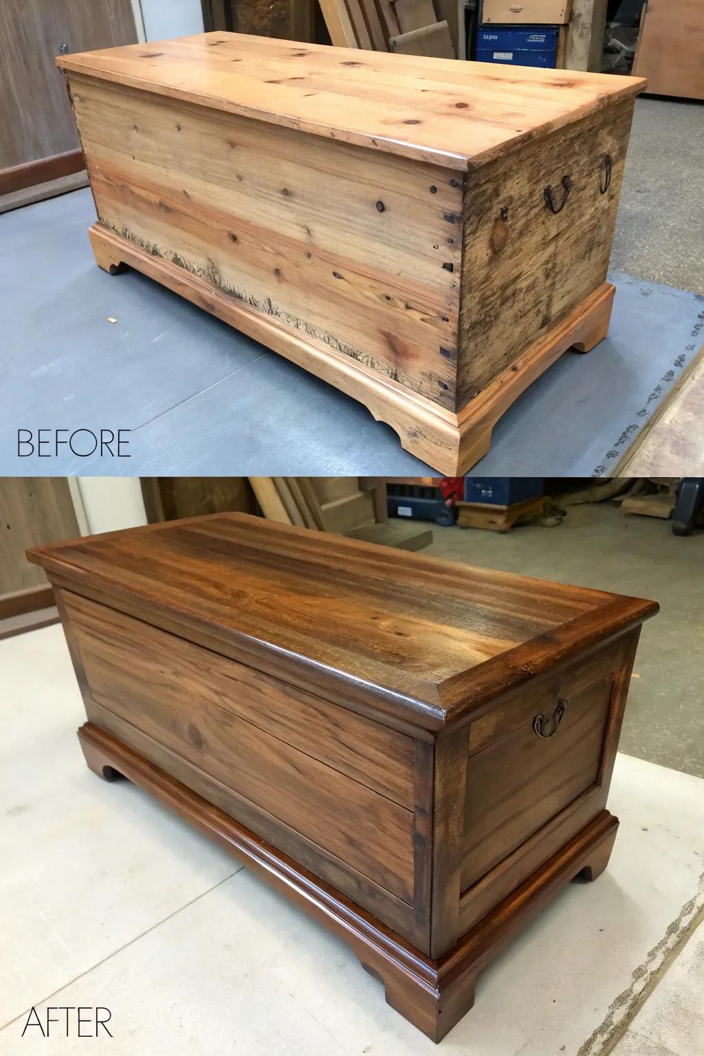 Restoring a storage trunk can be a rewarding and stunning transformation.