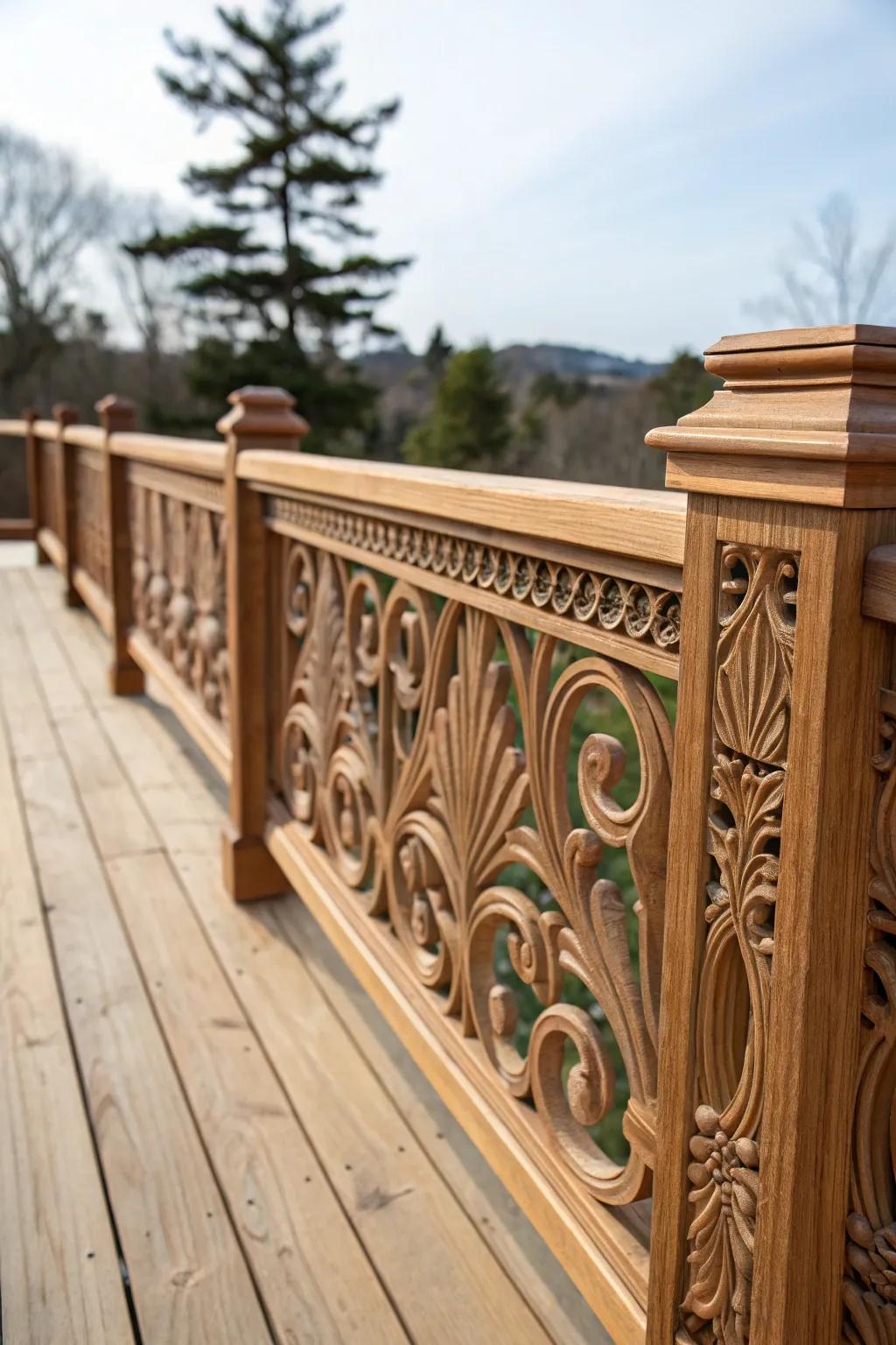 Elevate your deck with creative carvings.