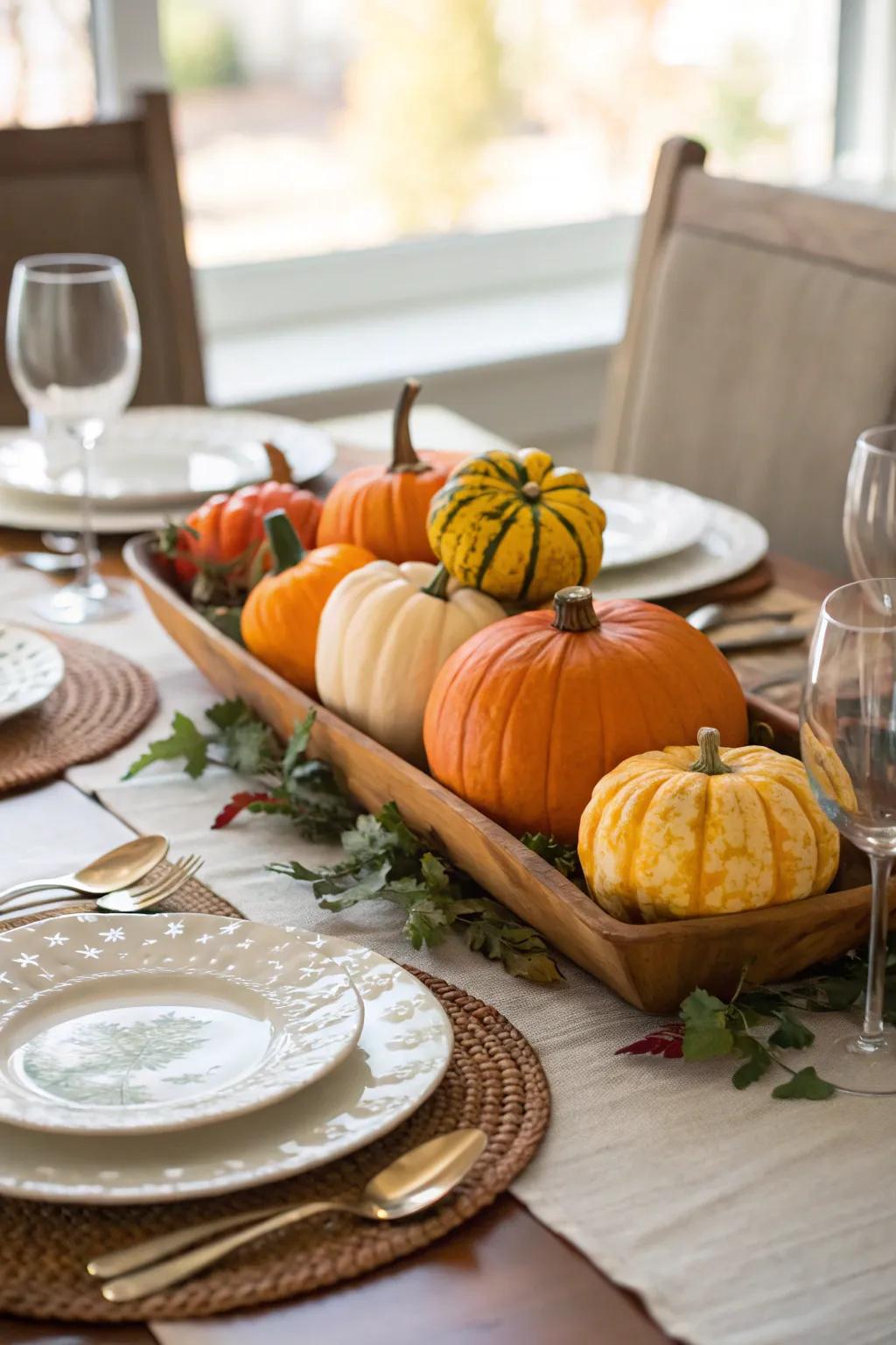 Seasonal produce imparts charm and celebrates the harvest season.