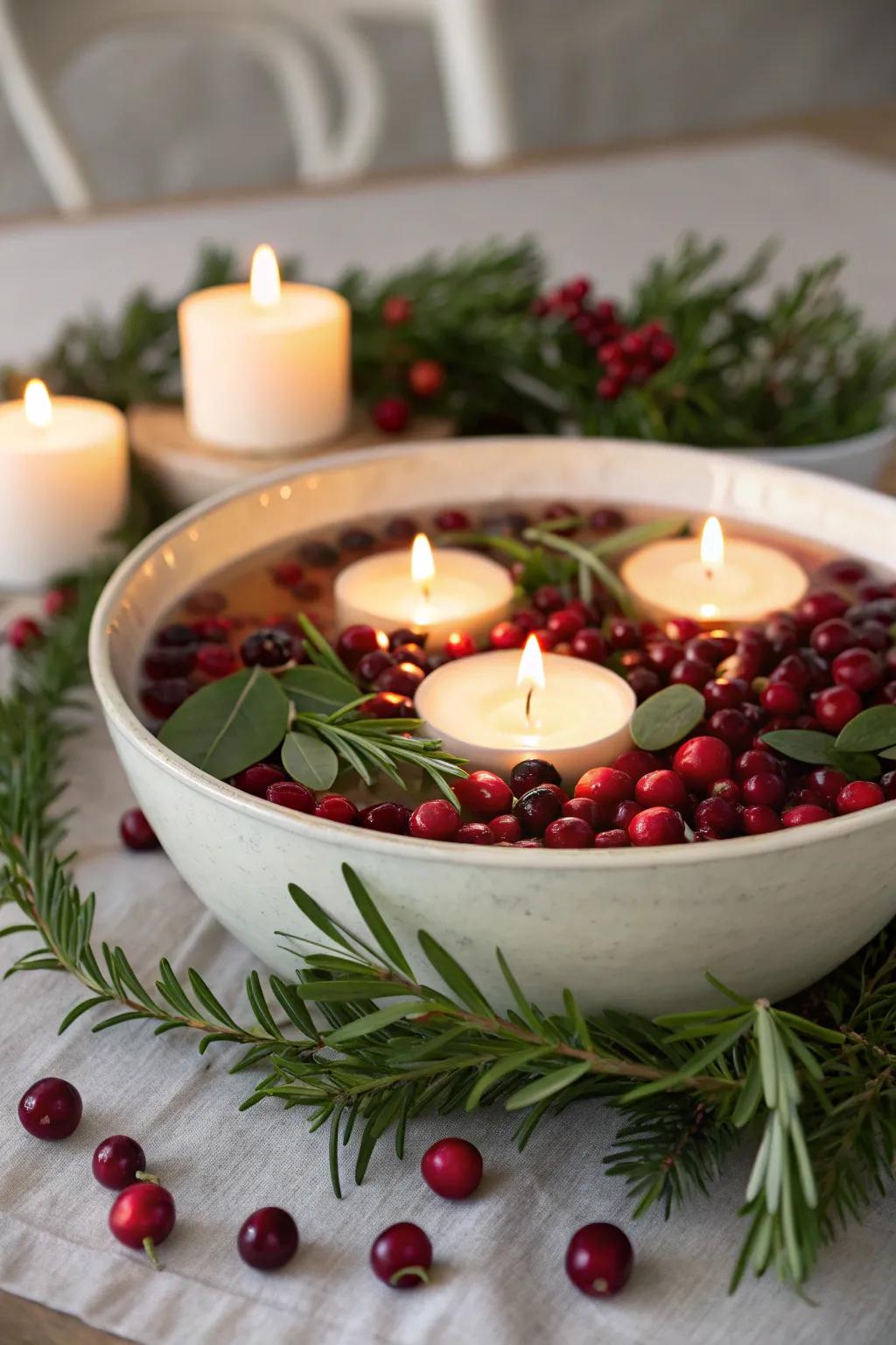 Buoyant illuminating wax establishes a mesmerizing, enchanting centerpiece.