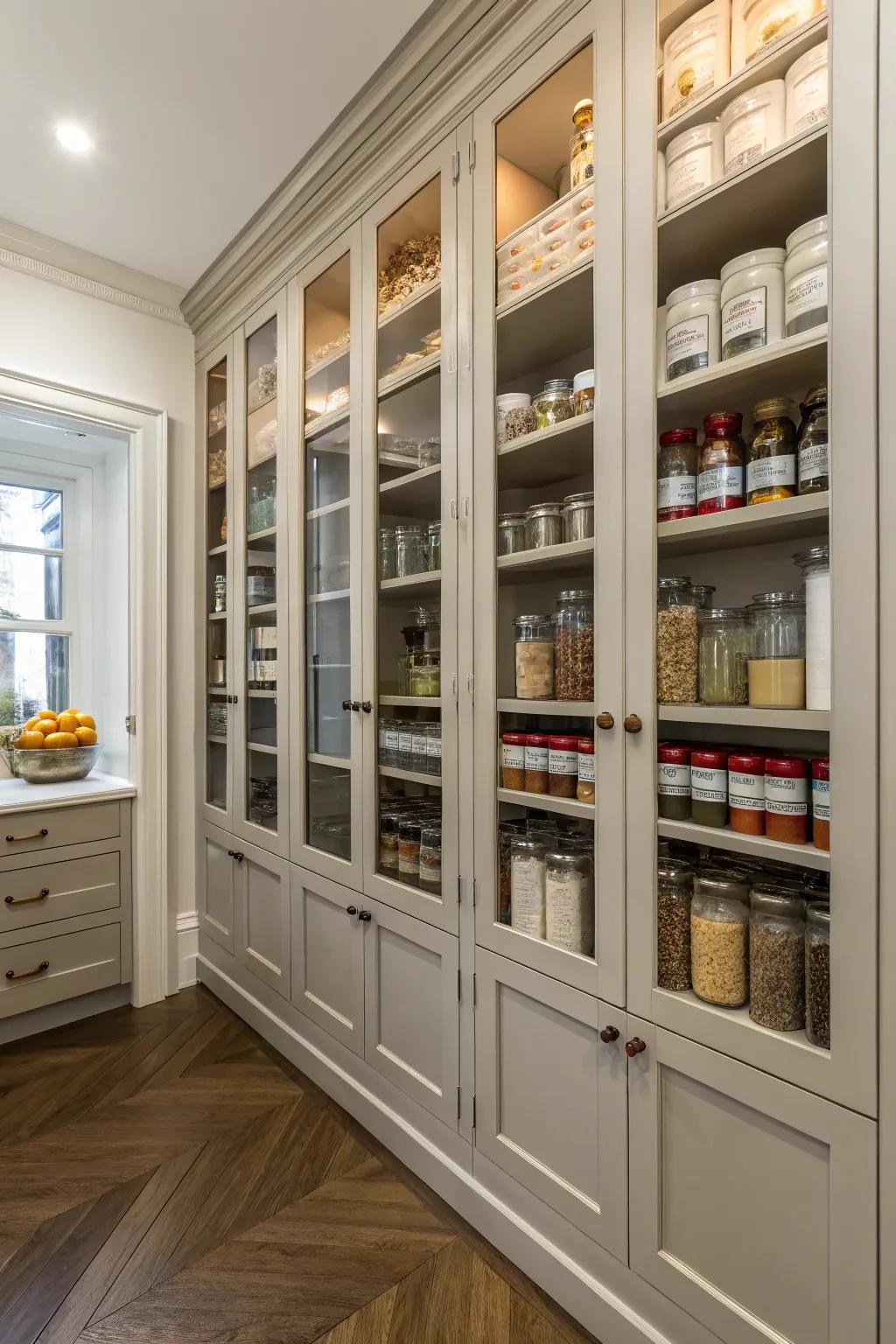 Custom cabinetry offers space solutions.