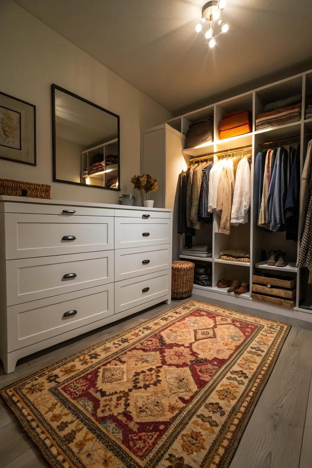 A soft floor covering adding warmth and a personal touch.