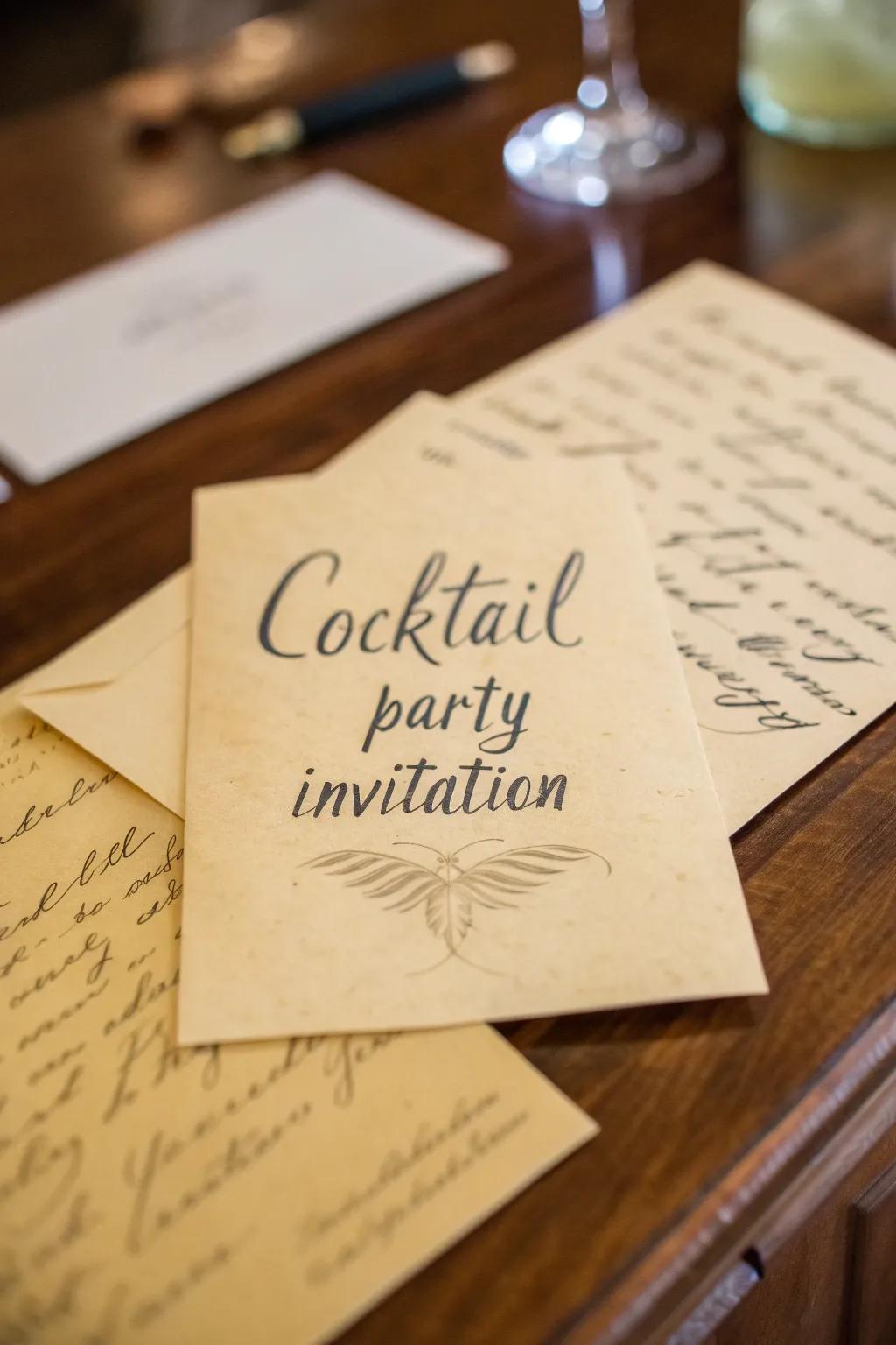 Add a personal touch with handwritten charm on invitations.
