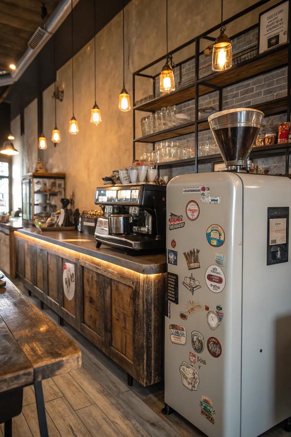 Vintage vibes give this coffee bar a sense of nostalgia.