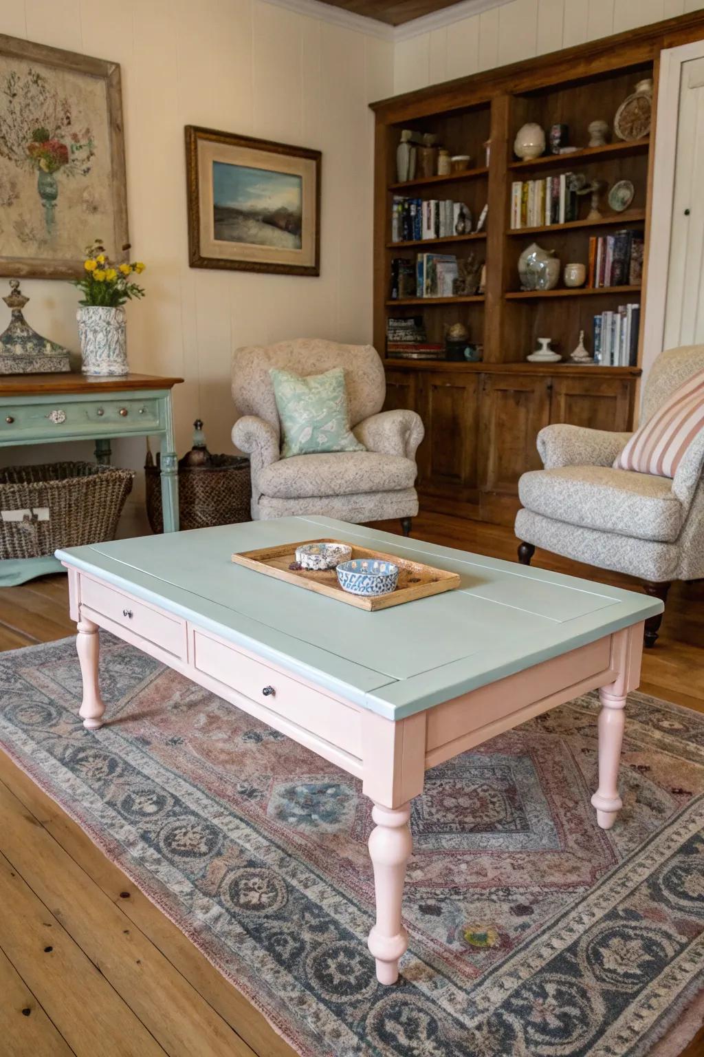 Chalk finish delivers a charming, vintage-inspired finish.