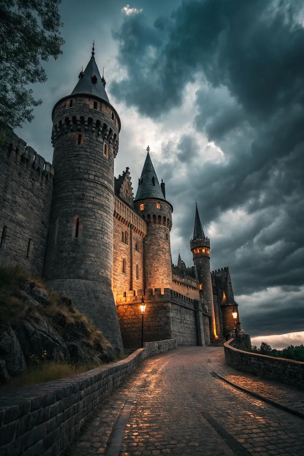 Embrace the mystery of an eerie fortress.