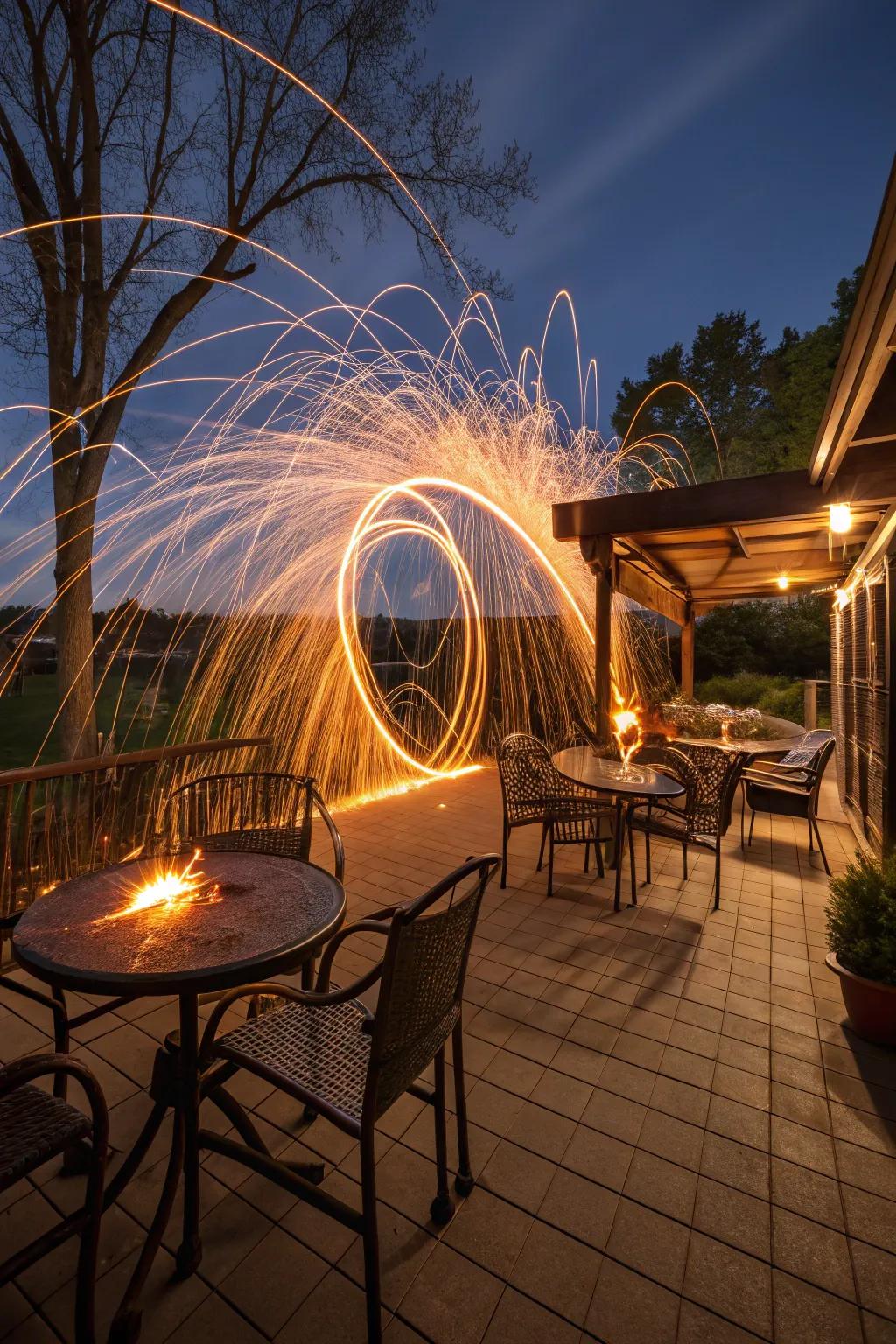 Spark your creativity using fiery steel wool sparks.