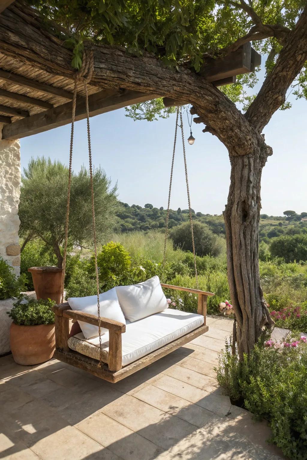 A cozy area encourages relaxation and contemplation.