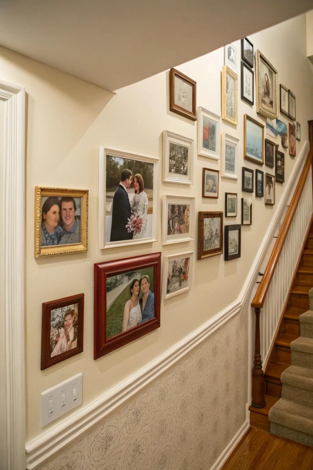 Enclose photos around edges for a seamless visual flow.