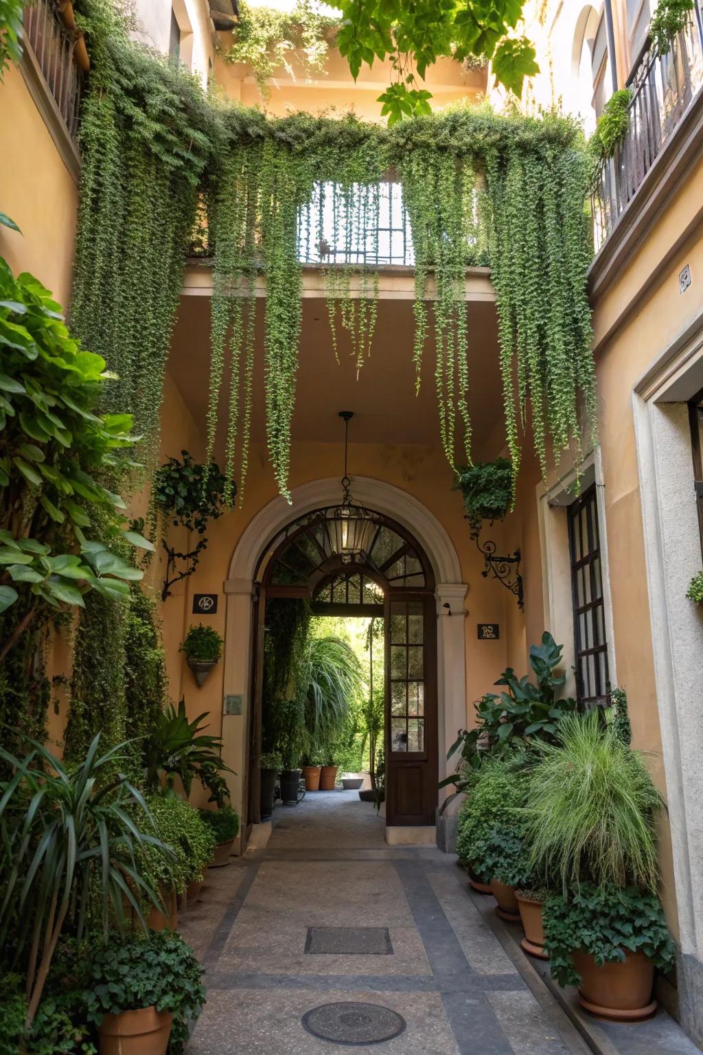 Upright gardens utilize space creatively and effectively.