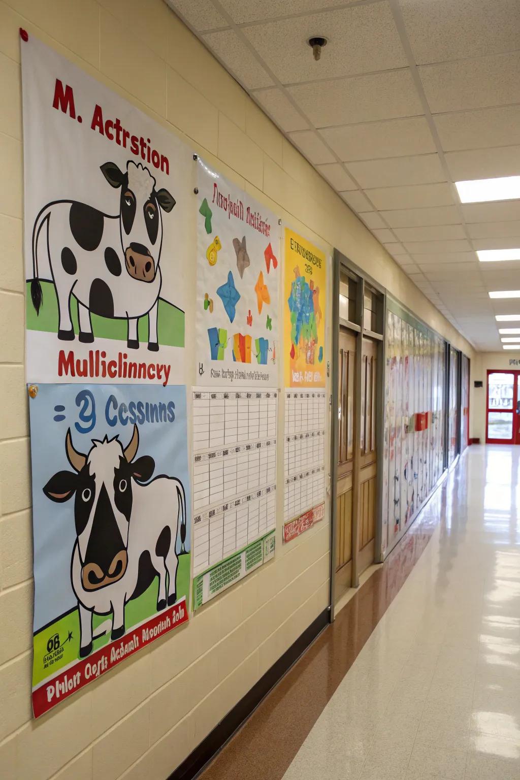 A 'Calculating Our Road to Success' display for math learning