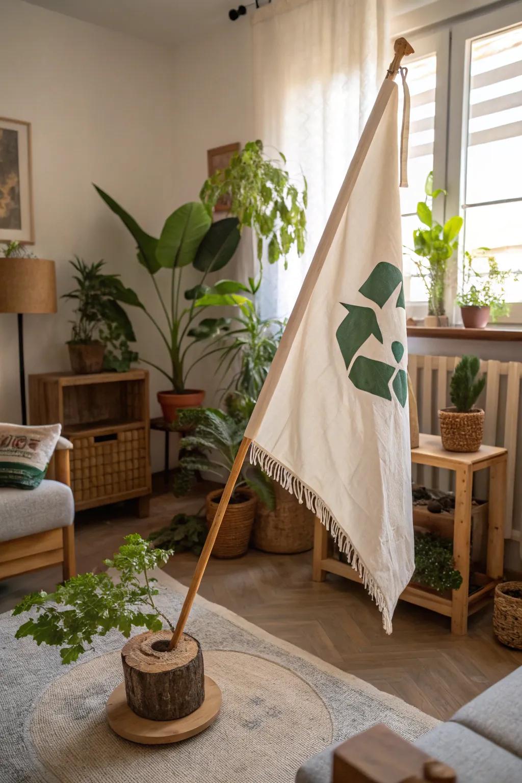 Eco-friendly flags combine style with sustainability.