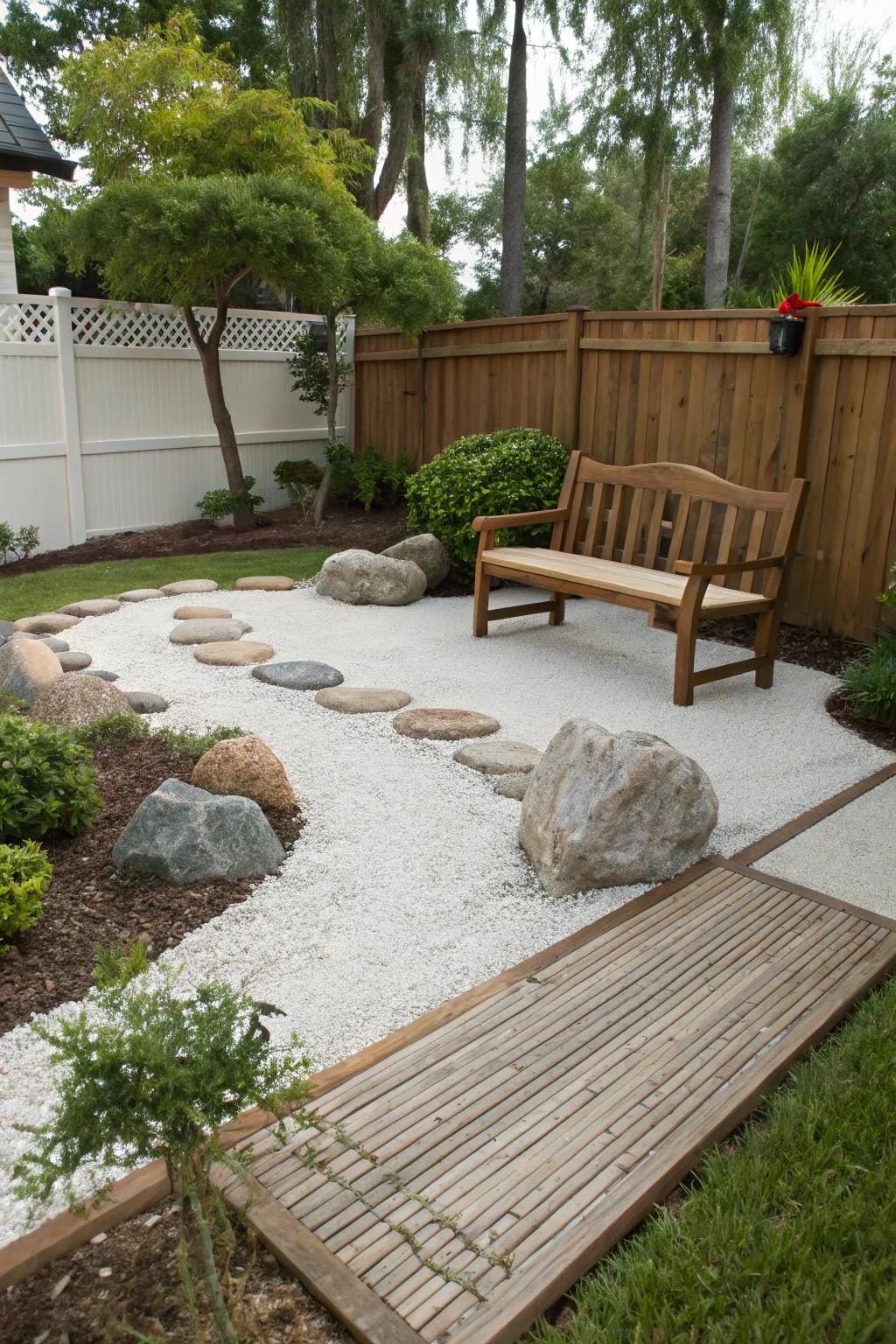 A serene corner offers a quiet retreat in your yard.