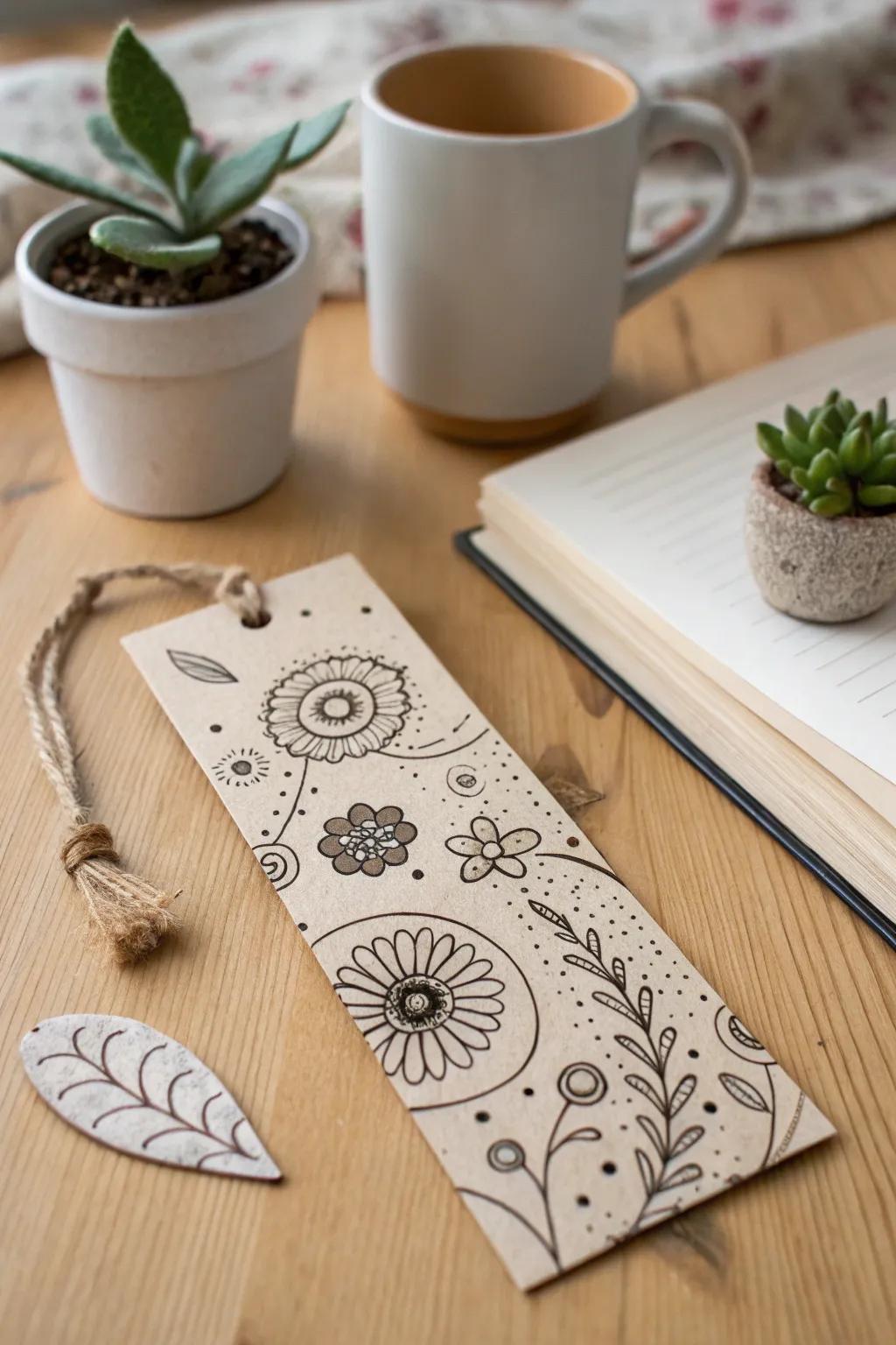 Let your imagination bloom with whimsical scribble bookmarks, where simplicity meets creativity.