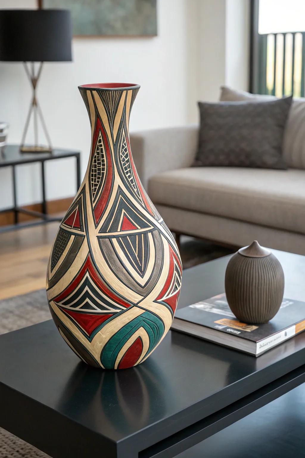 Abstract sculptures inject a modern touch into your décor.