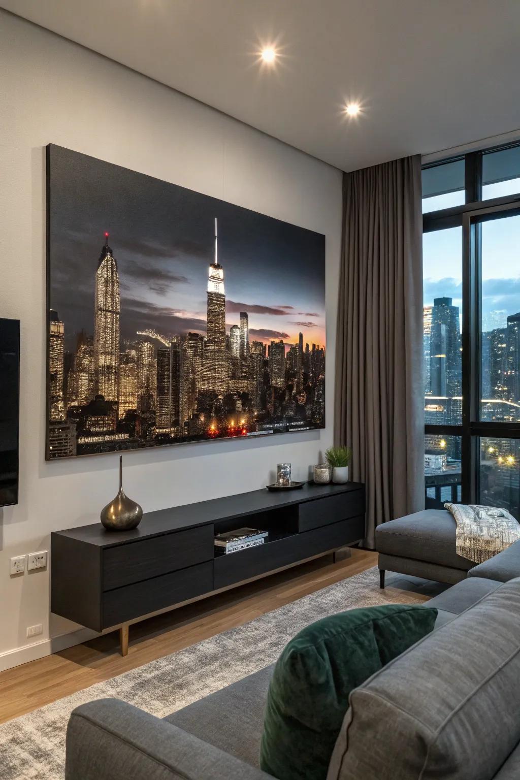 Evoke travels implementing a metropolitan silhouette illustration