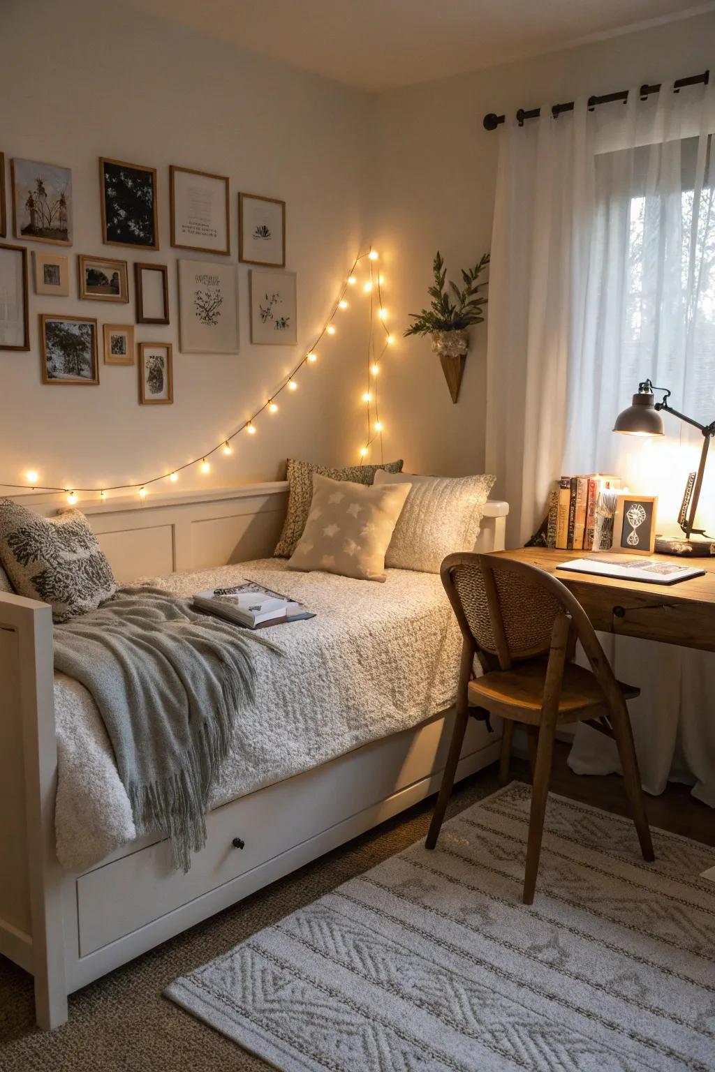 Mood lighting adds warmth and highlights key areas in a room.