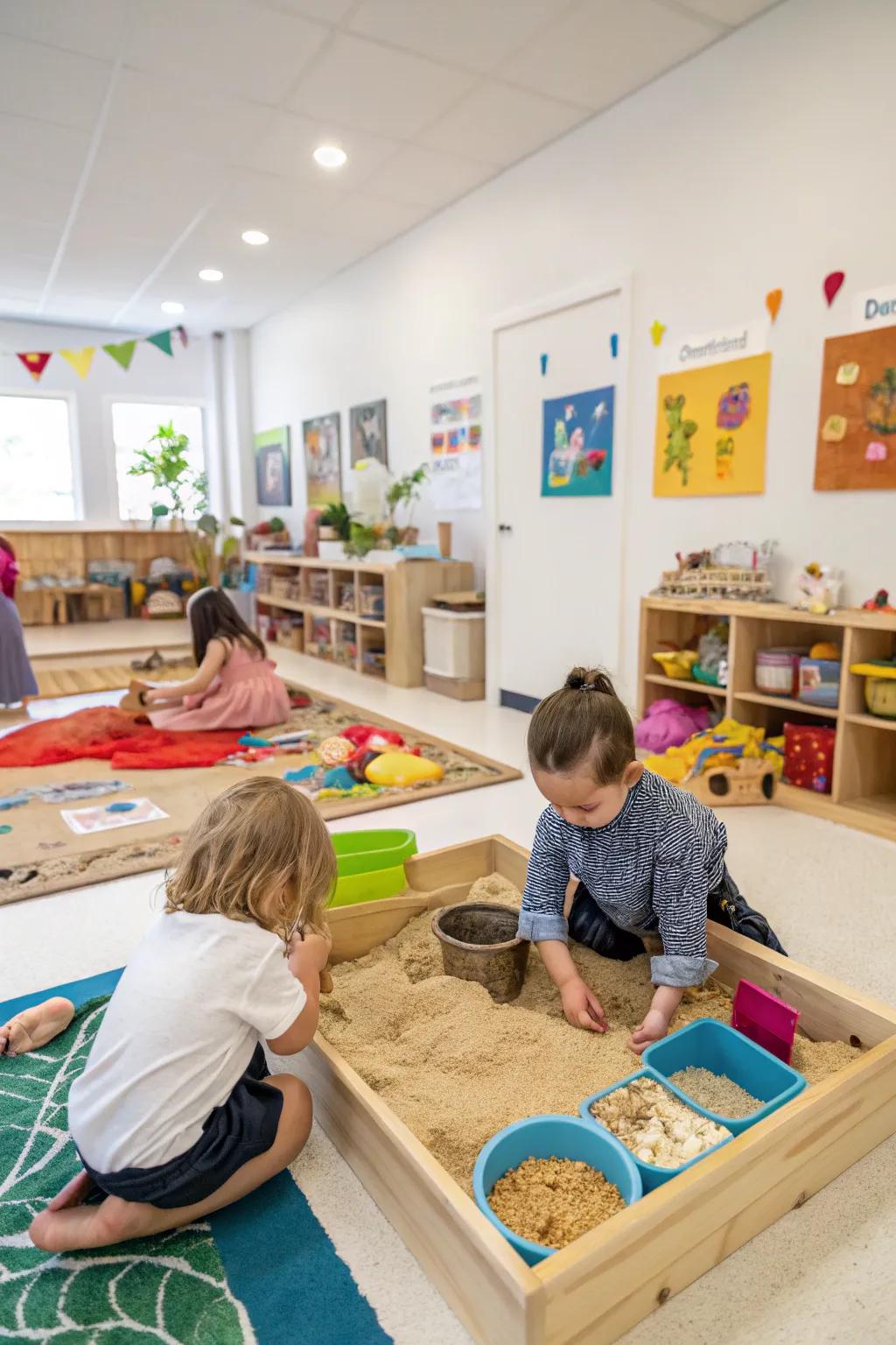 A sensory discovery zone designed for exploration and learning.