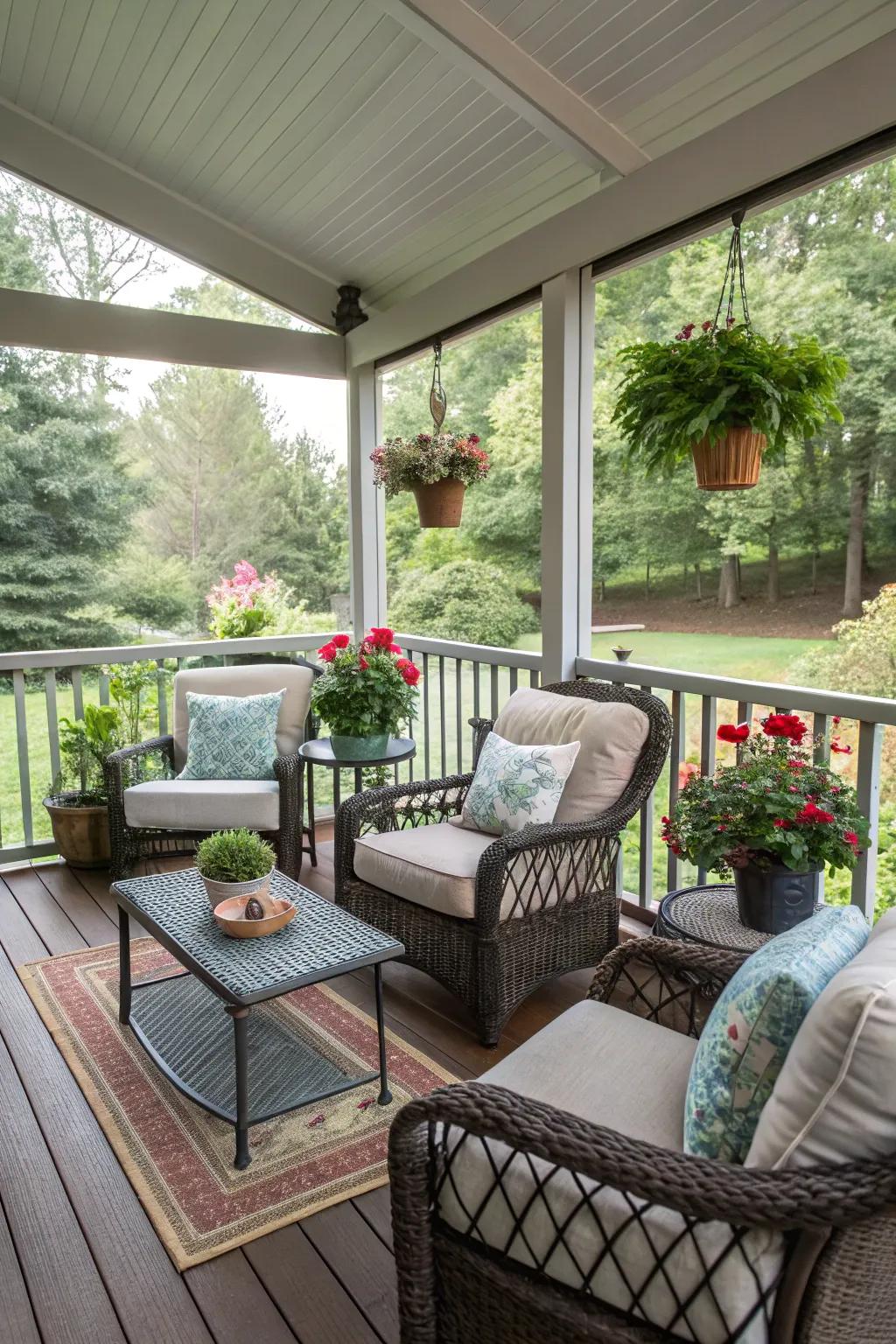 A shielded-in veranda elevates your deck's usability in any climate.