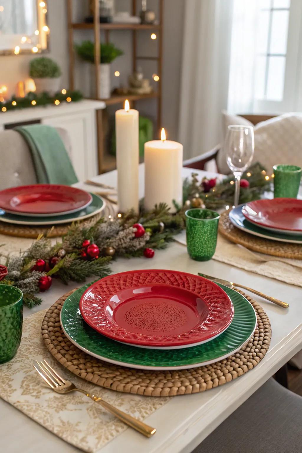 Holiday-themed presentation plates perfect for festive gatherings.