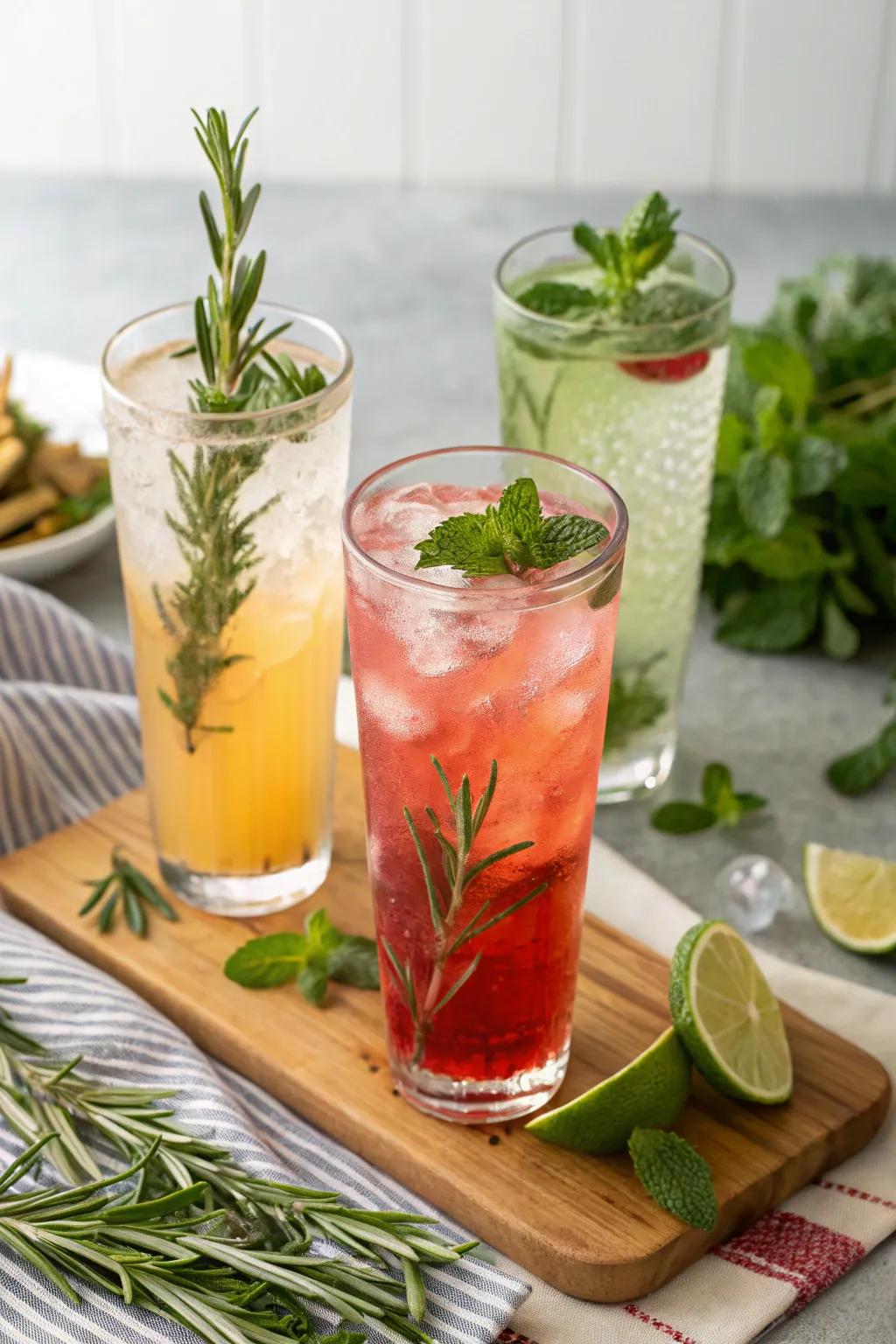 Refreshing flavor-infused beverages to kickstart the celebrations.
