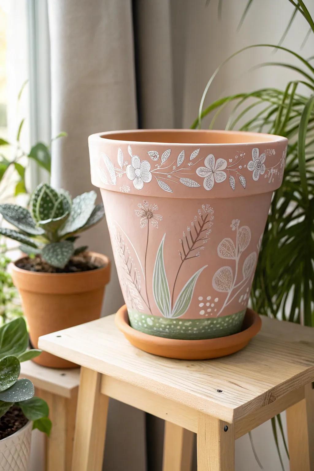 Add a touch of artistry to your garden with painted flower pots&mdash;where creativity meets nature.