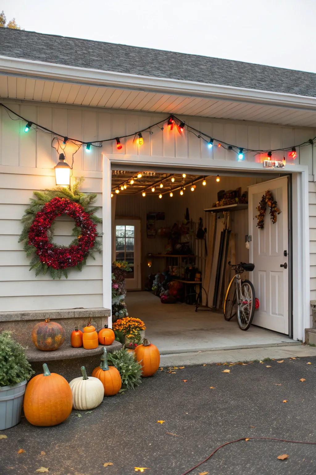 Seasonal decorations add personality and warmth to your entryway.