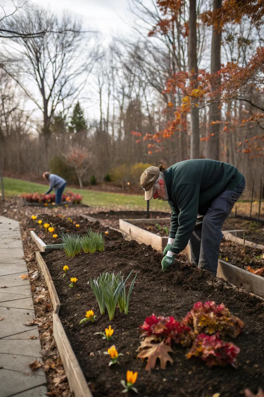 Ready for spring with a fall bulb planting session.