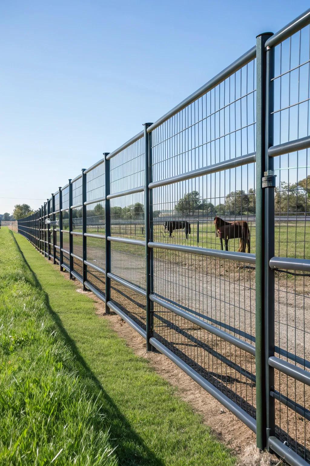 Mesh panel fences are built for strength and stability.