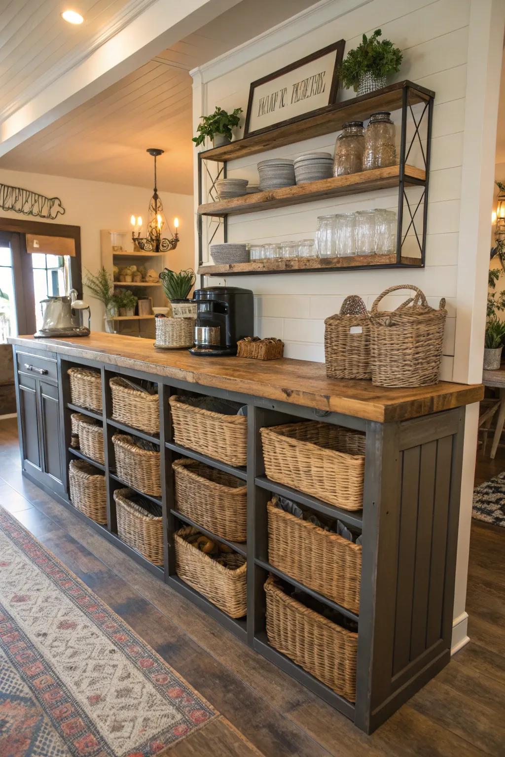 Woven crates for both style and function.