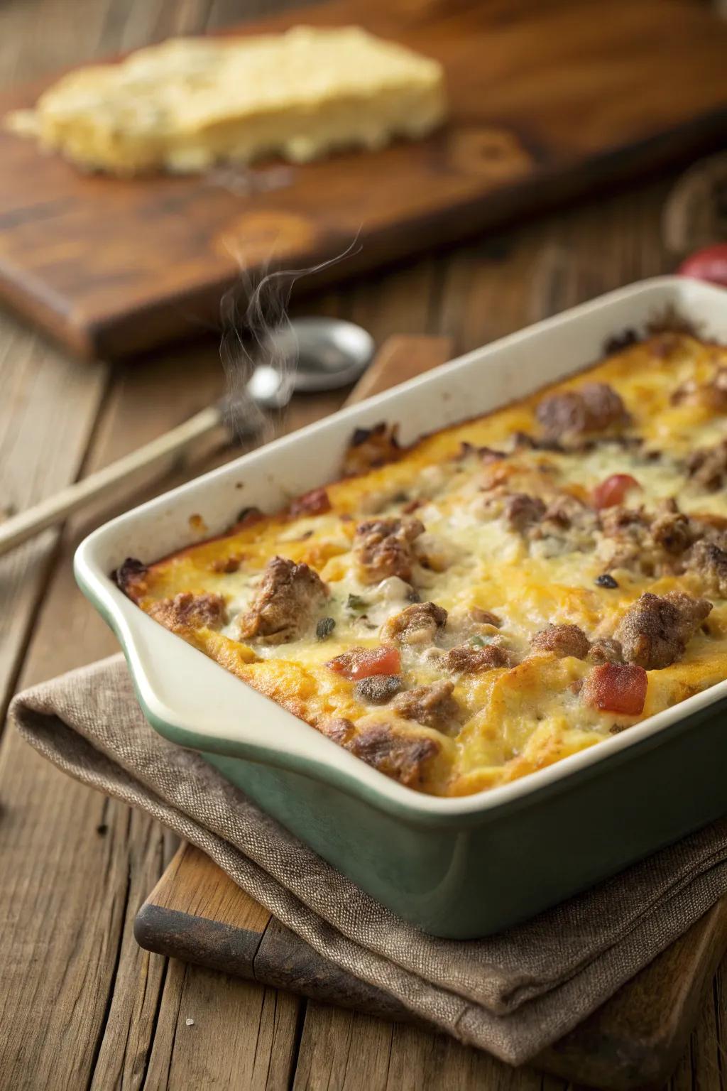 Start the day with a savory breakfast casserole.