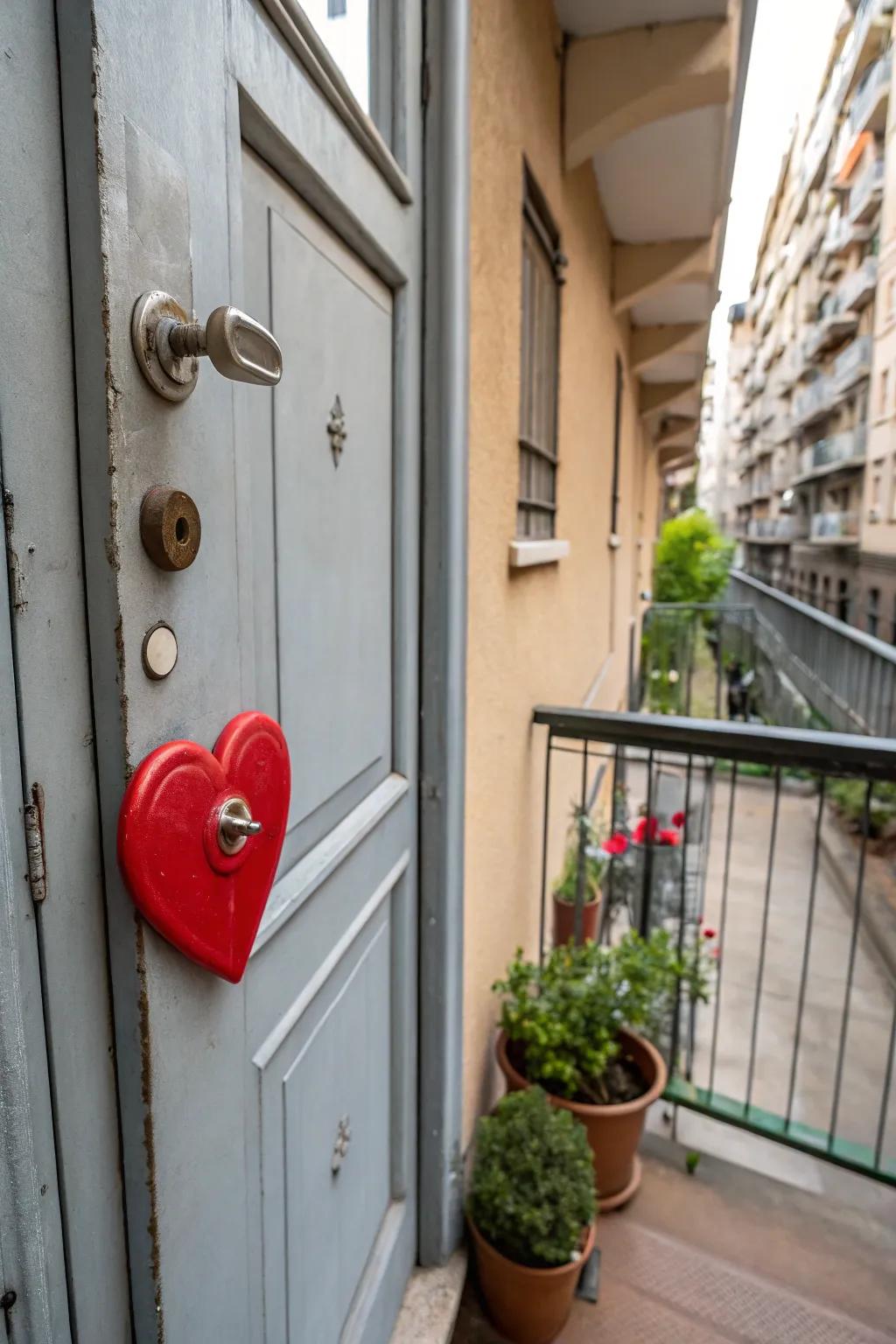 Integrate your doorbell into the d&eacute;cor using an affection overlay.