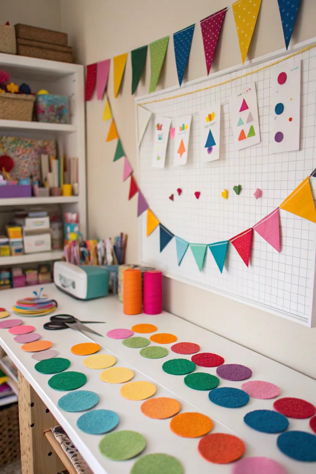 Creating personalized felt garlands offers endless creative possibilities.