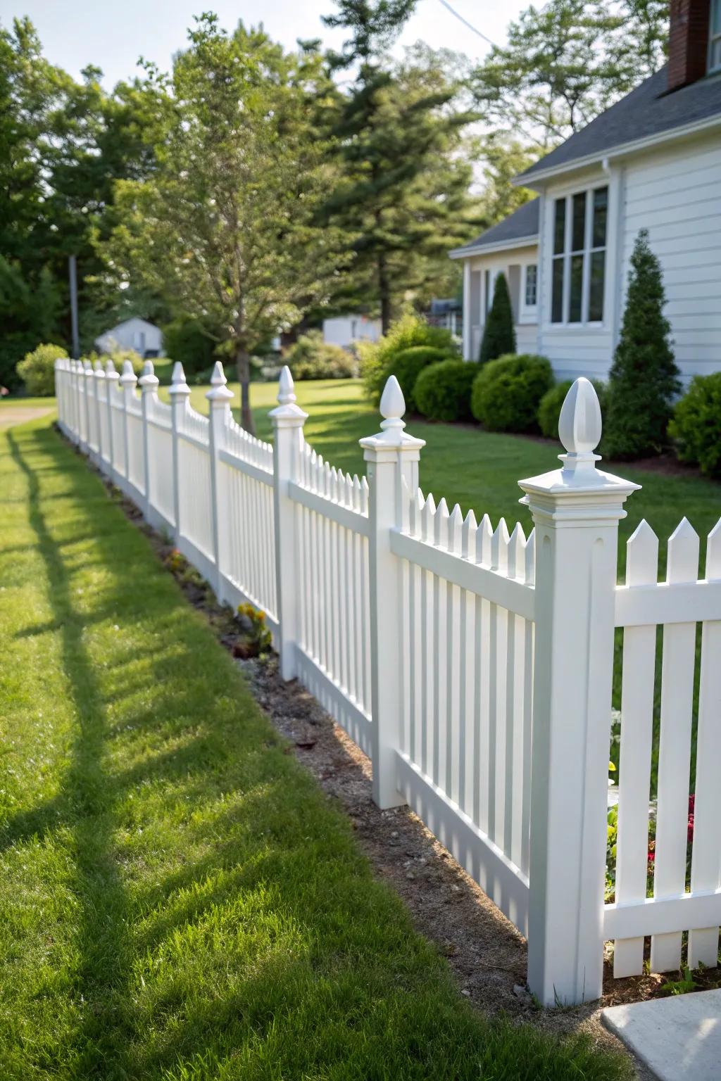 Picket fence toppers add timeless appeal and warmth.
