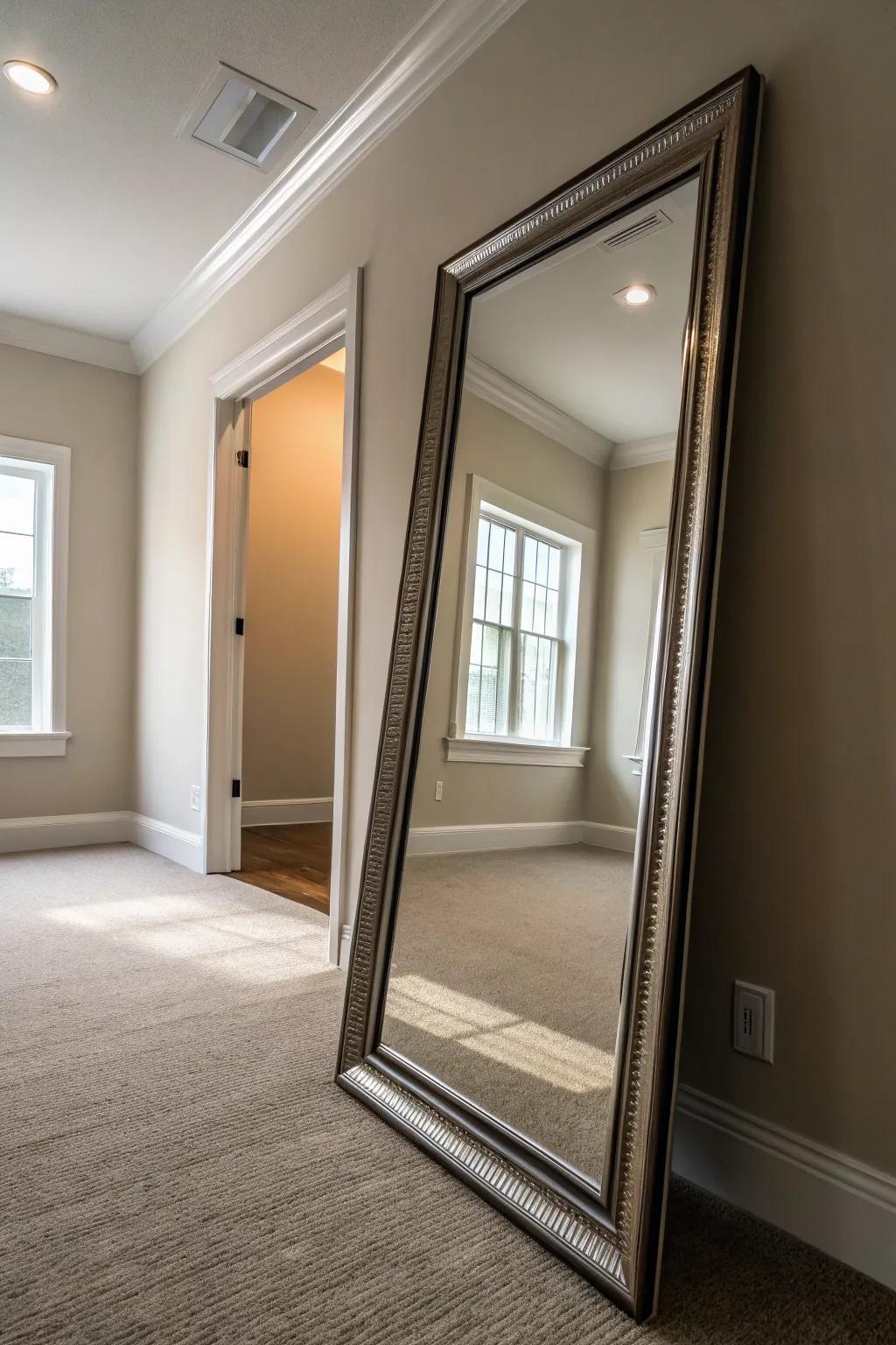 Looking glasses enhance the light and space in your home.