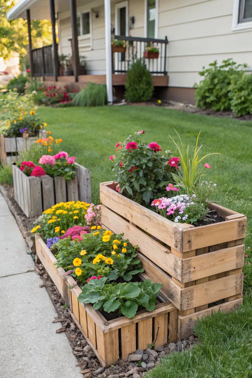 Add country-style charm using reused materials in your landscape.