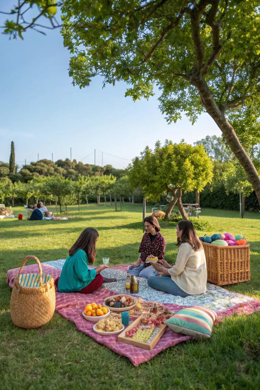 A delightful outdoor day out with friends for Galentine's Day.