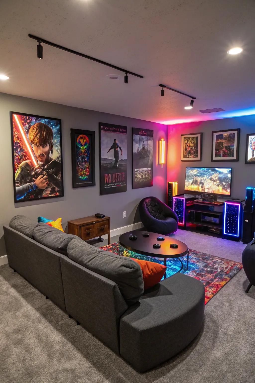 A well-coordinated color scheme beautifully ties your gaming space together.