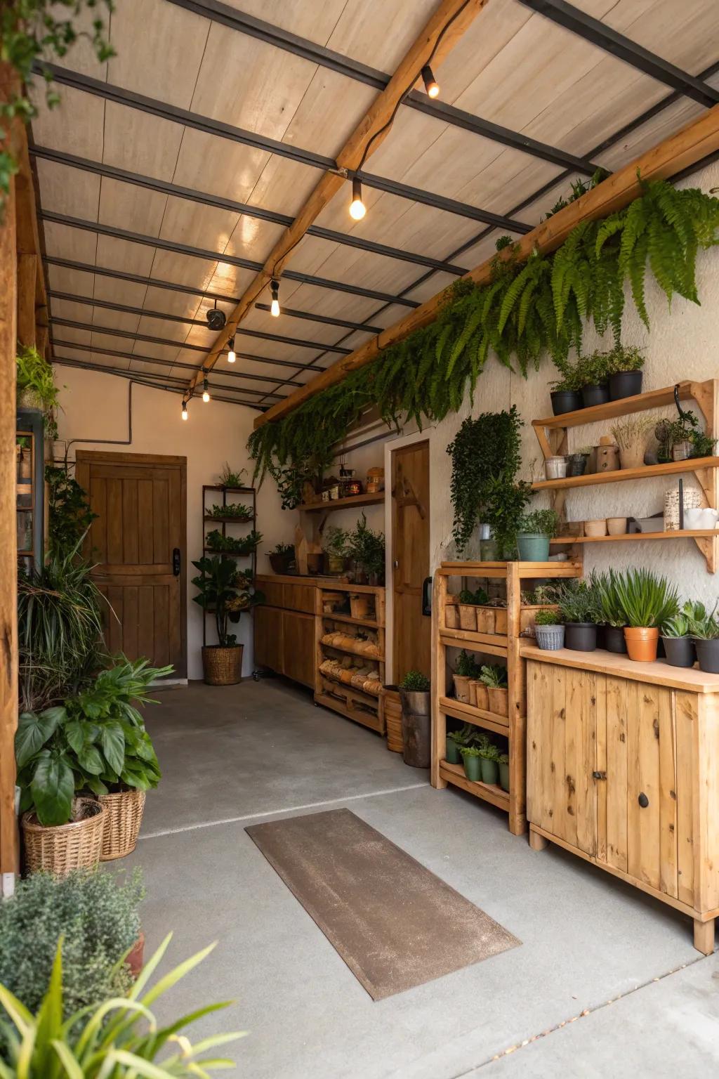 Nature-inspired design brings tranquility to your man cave.