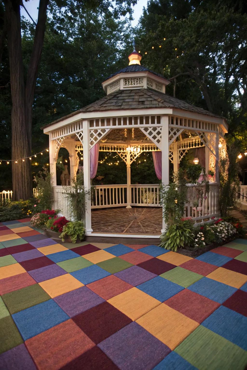 Revamp your space with colorful cloth tiles.