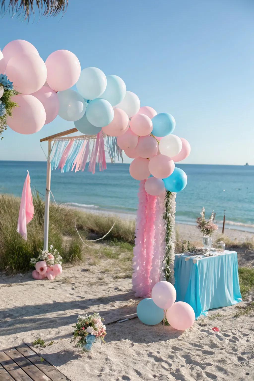 Embrace the natural beauty of the ocean with a coastal gender reveal.