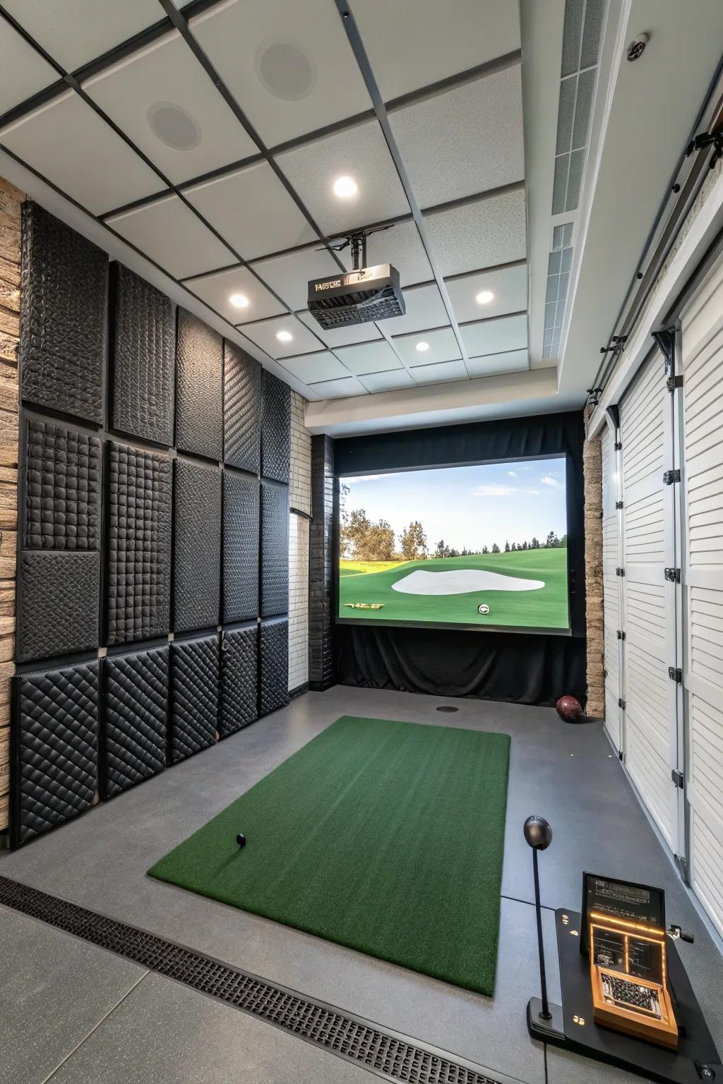 Acoustic panels keep noise levels down.