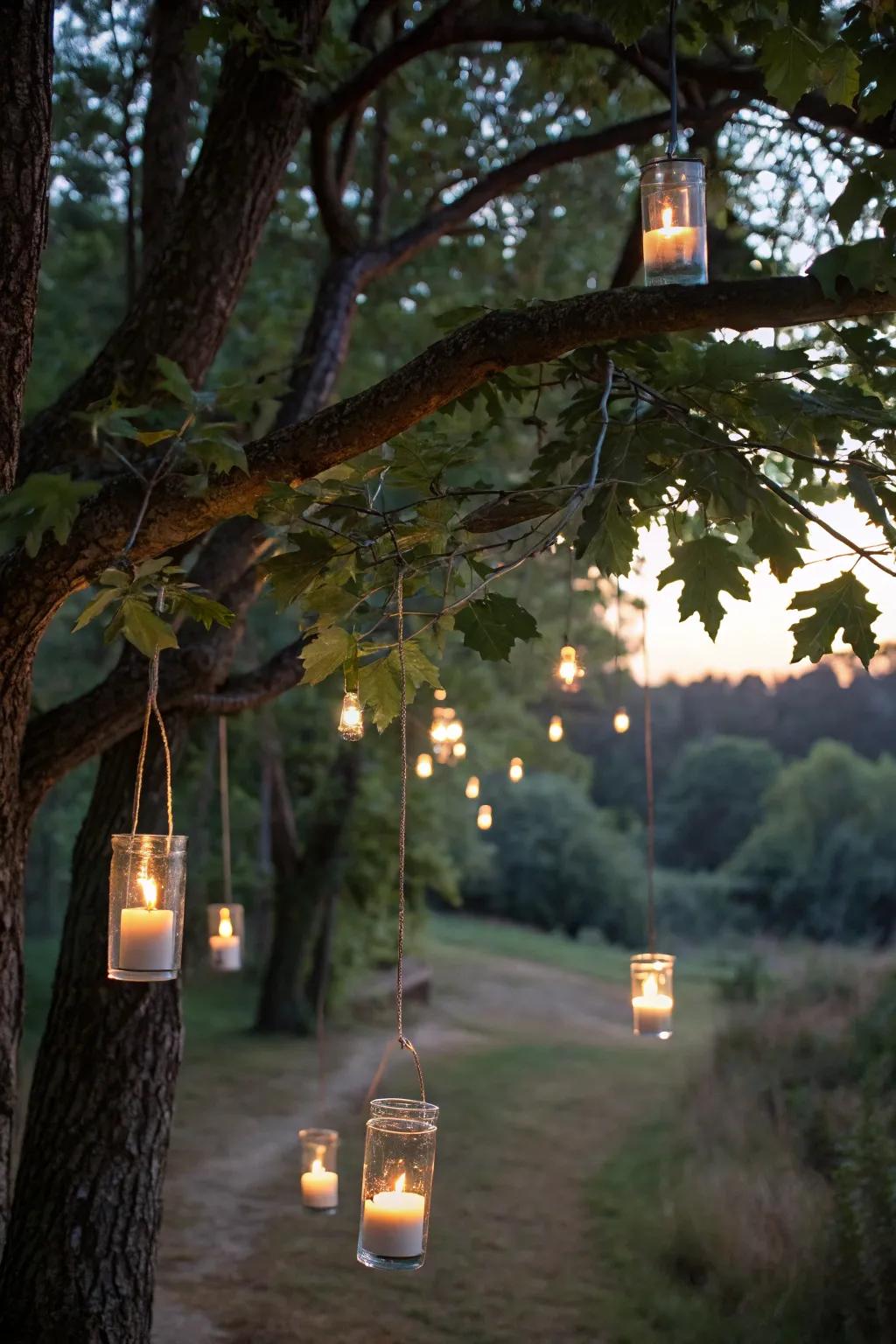 Drifting lights generate an enchanting ambiance in your garden.