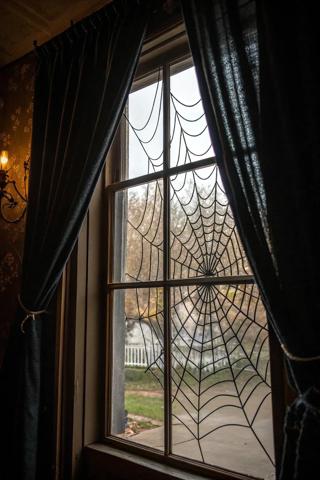Adhesive patterns contribute a spooky detail to your viewpoint.