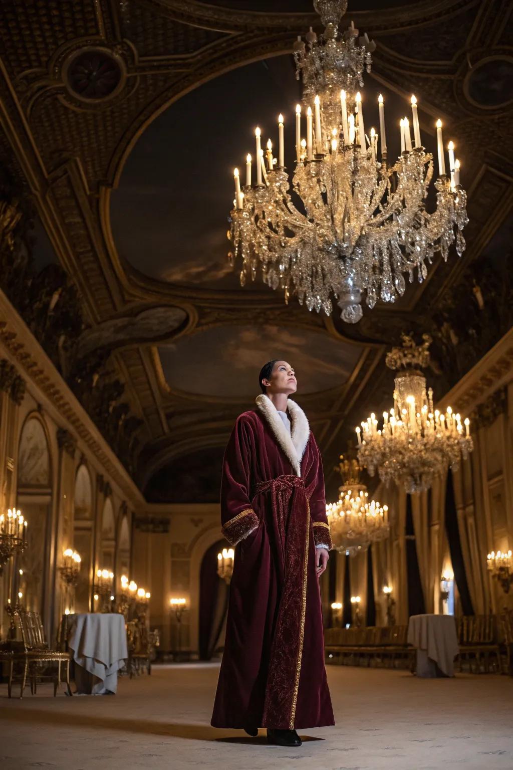 A refined vampire aristocrat robe radiates sophistication.