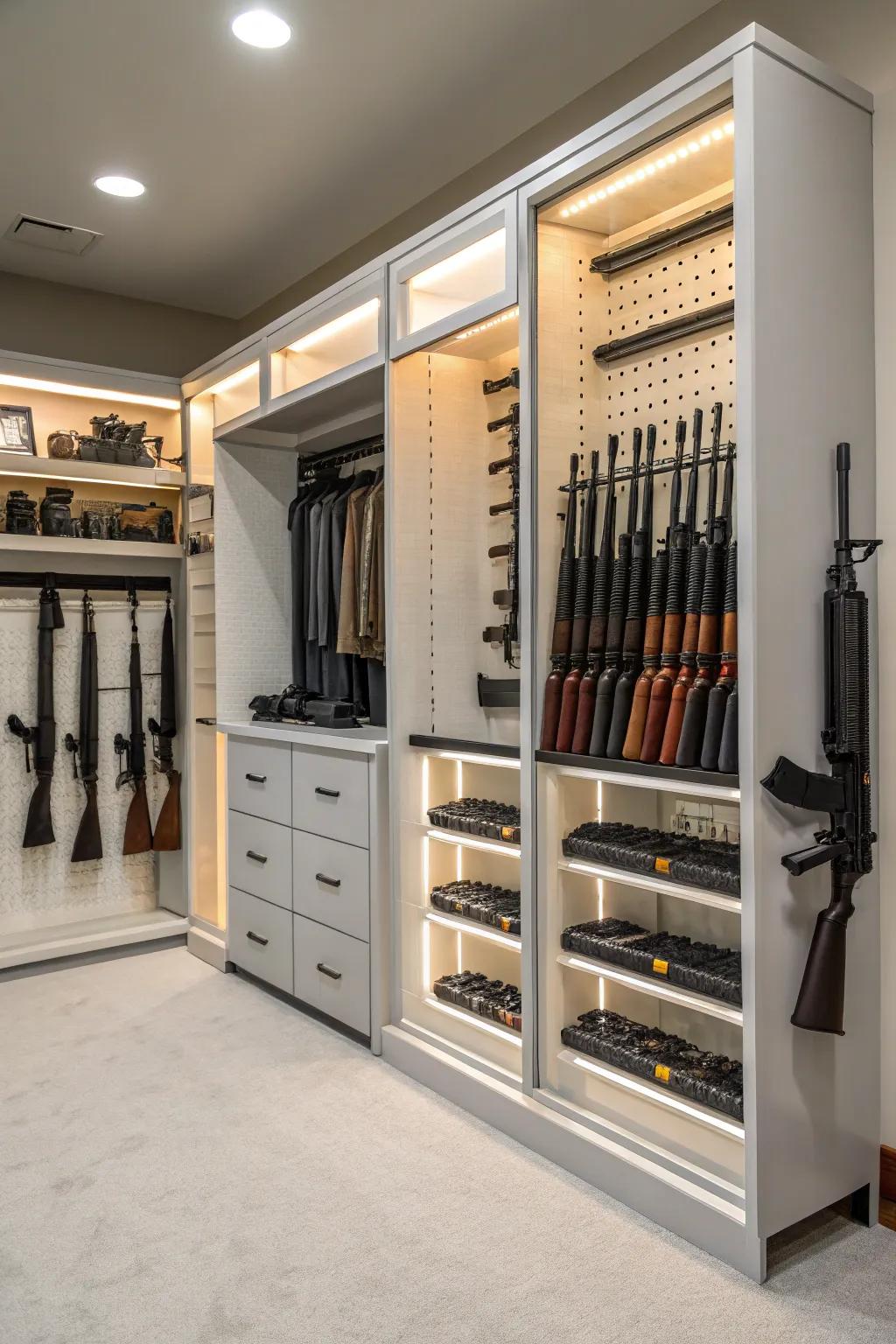 Modular storage is ideal for a growing collection.