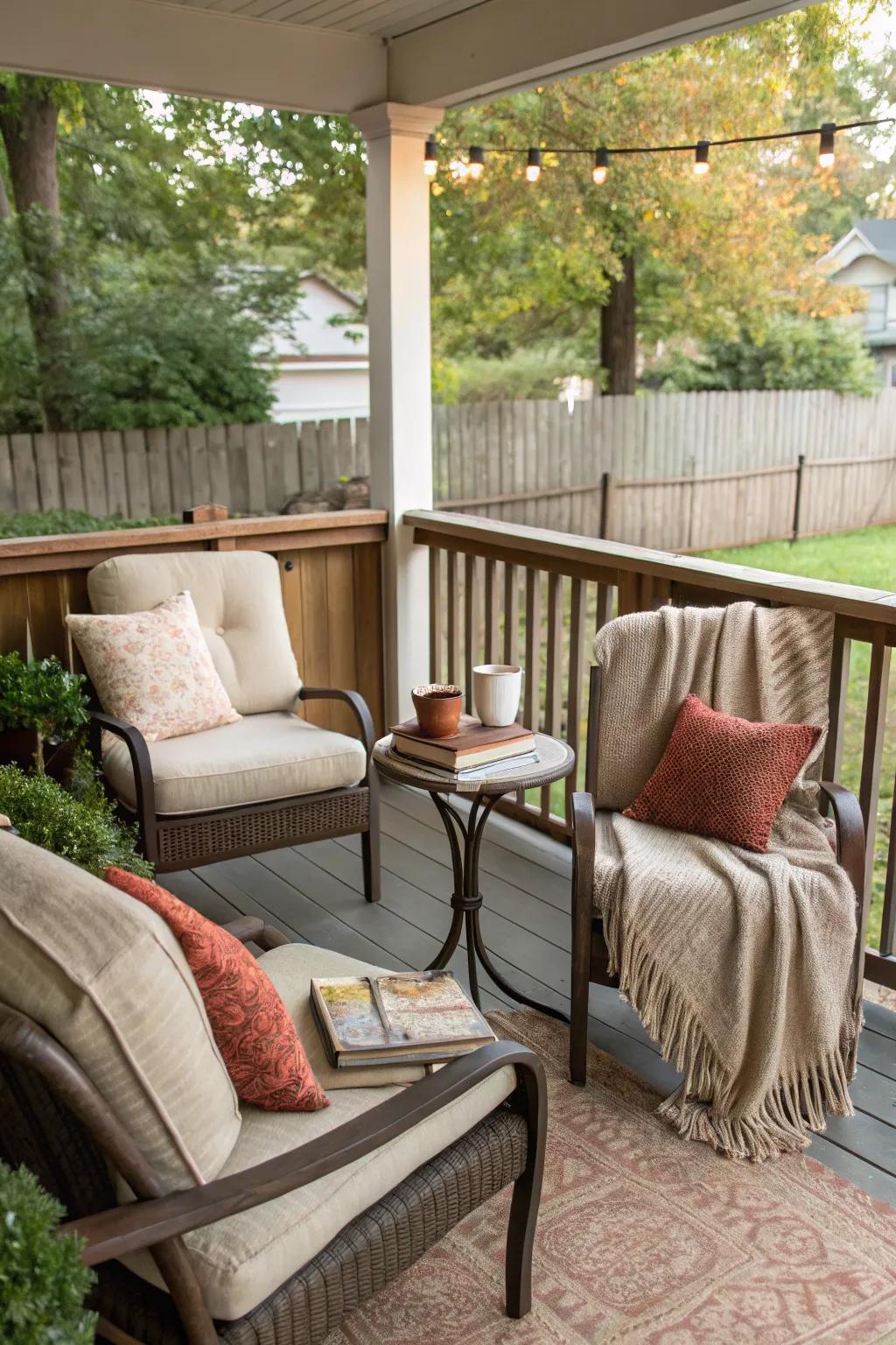 A pleasant sitting area welcoming visitors with style and comfort.