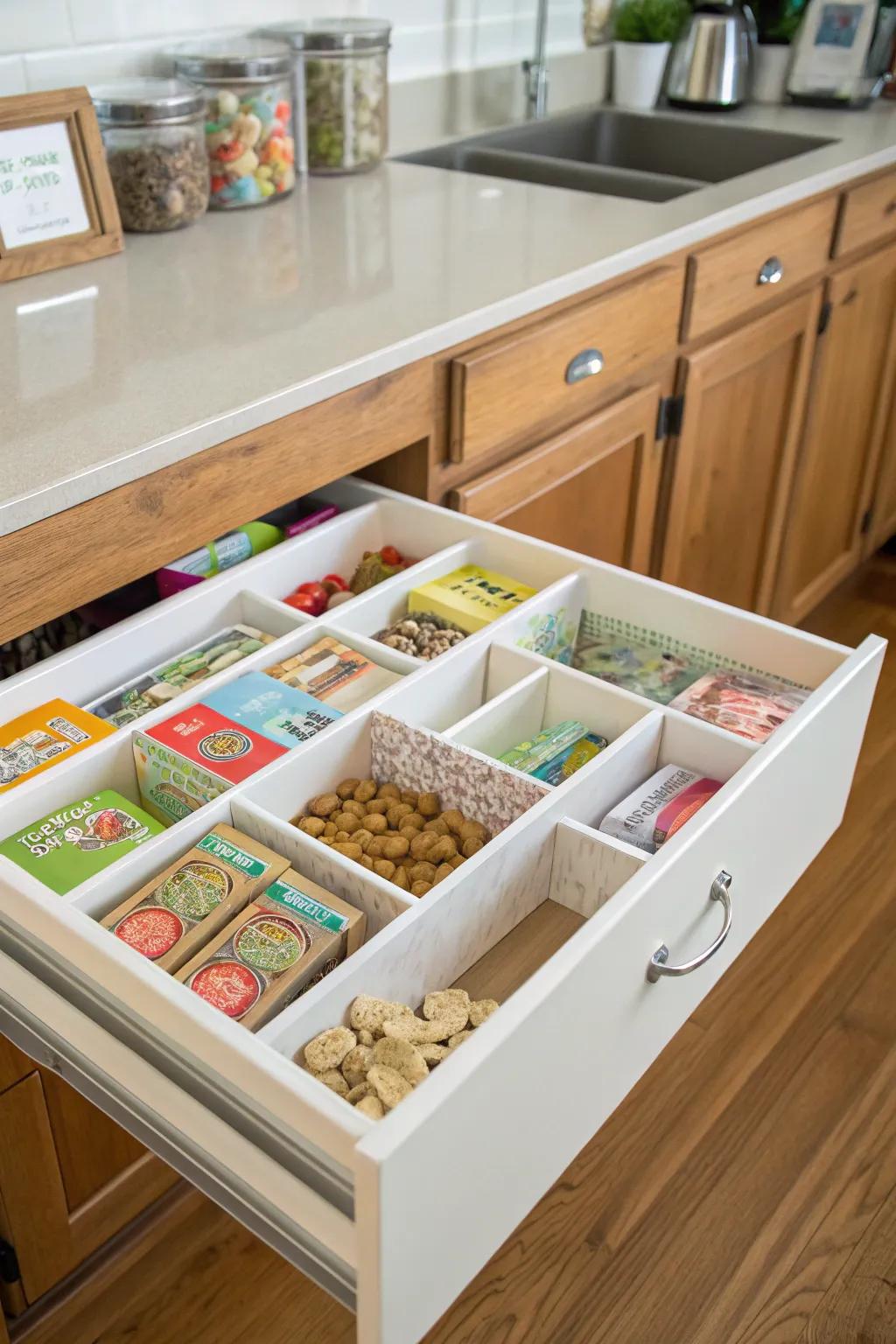 Self-made compartments created for exclusive tool storage.