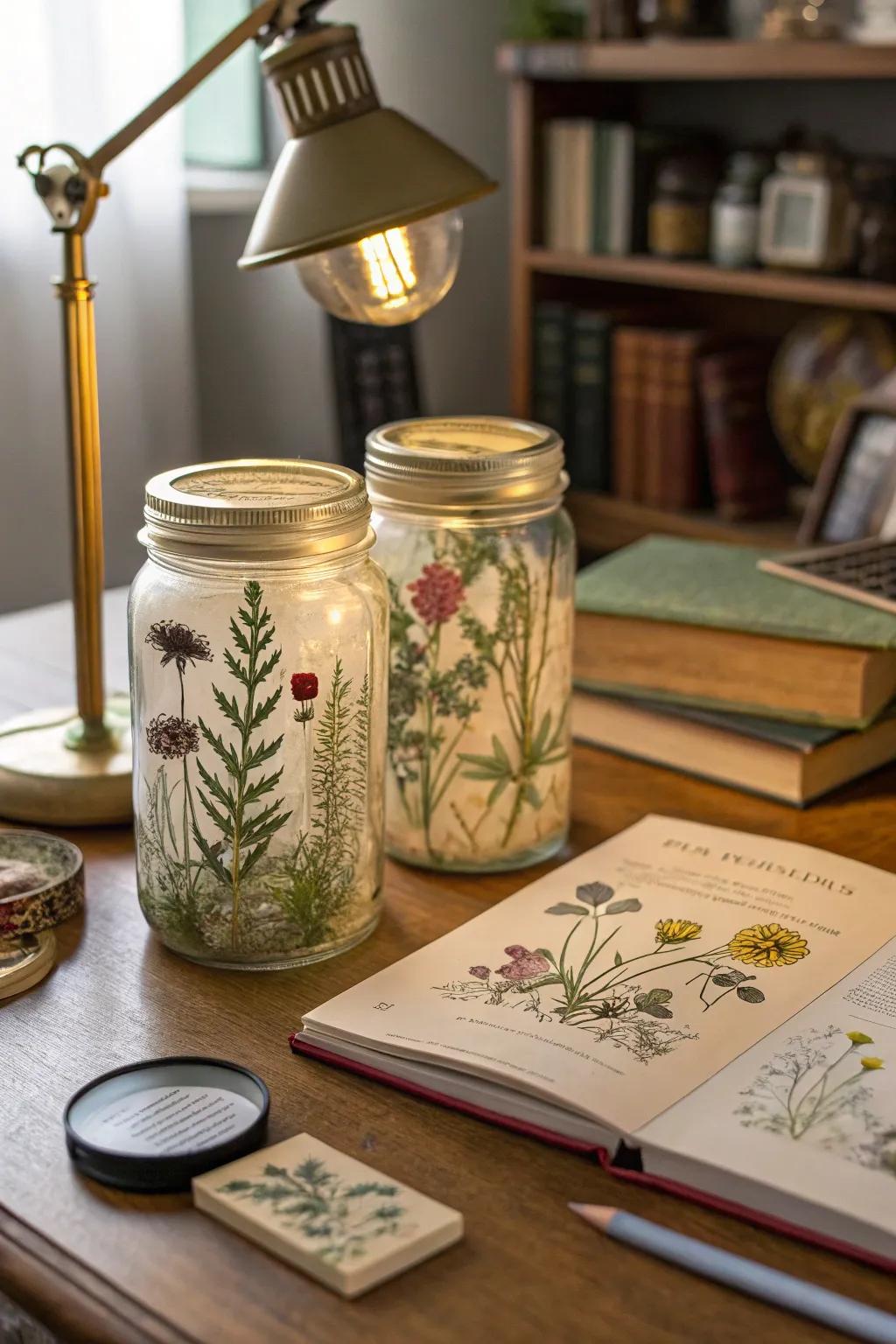 Botanical illustrations bring a vintage and natural feel to your decor.