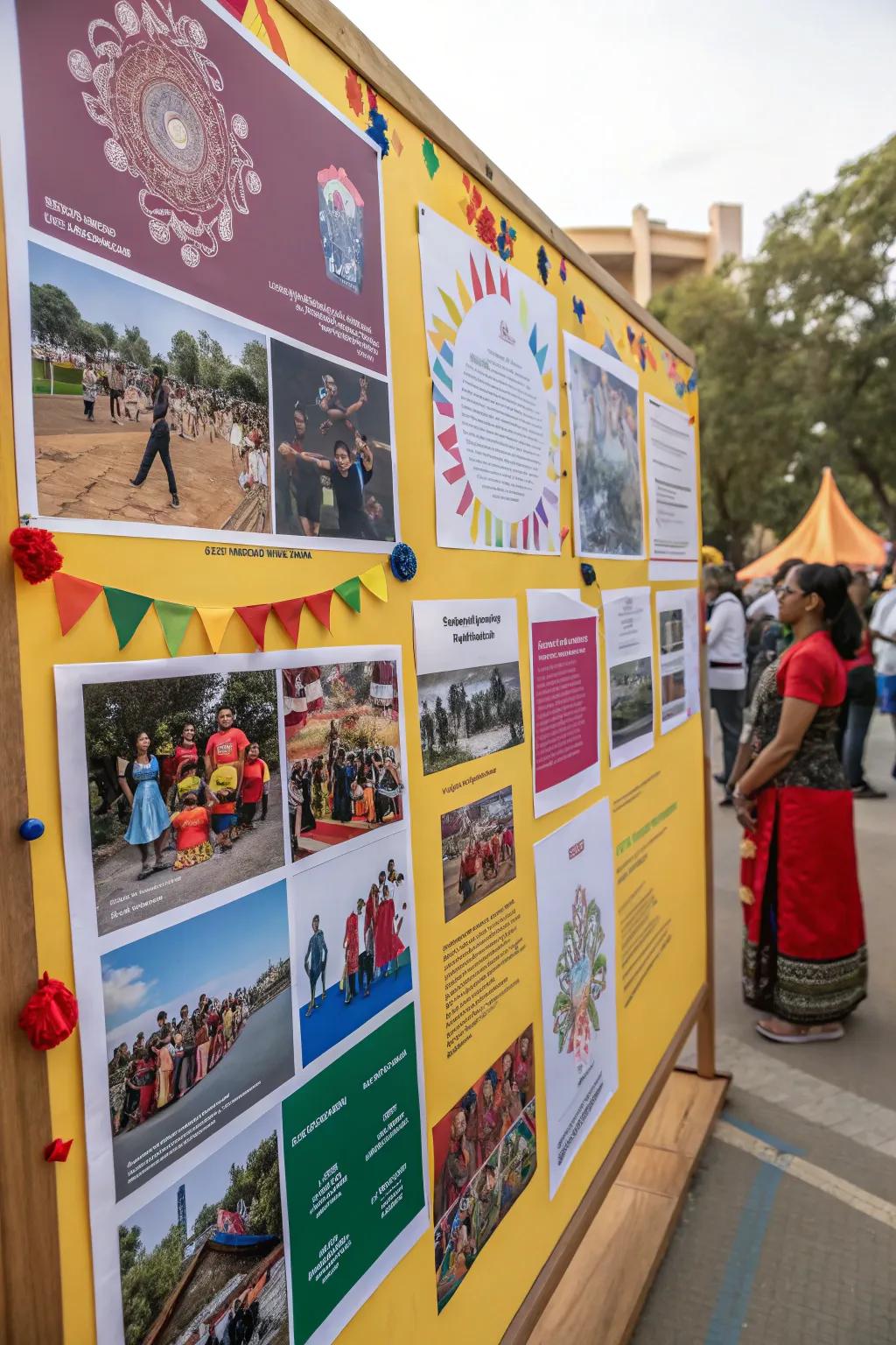 Celebrating diversity with colorful displays.
